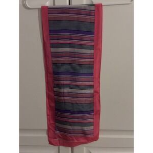Sacha Striped‎ Scarf Pink Purple Gray Neck Scarf Fashion Accessory